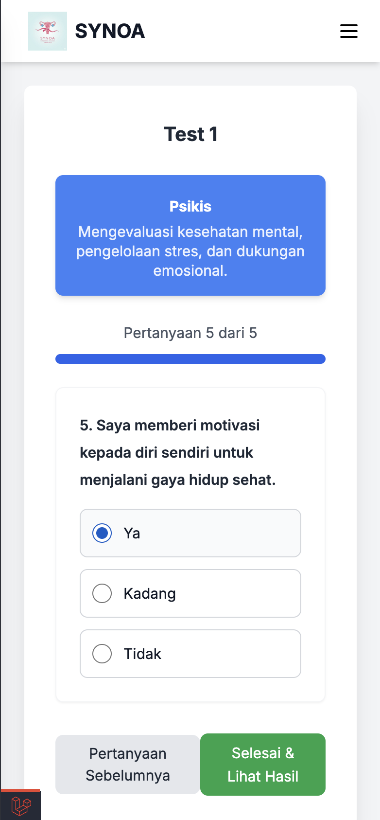 Mengerjakan Tes